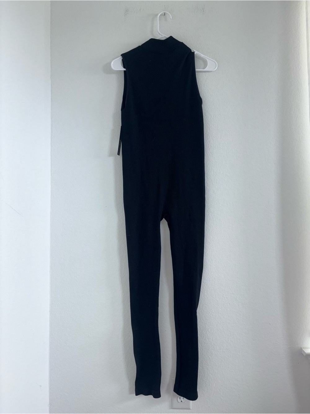 NWT Fashion Nova Johanna Seamless Jumpsuit Black Size Large - Picture 6 of 10